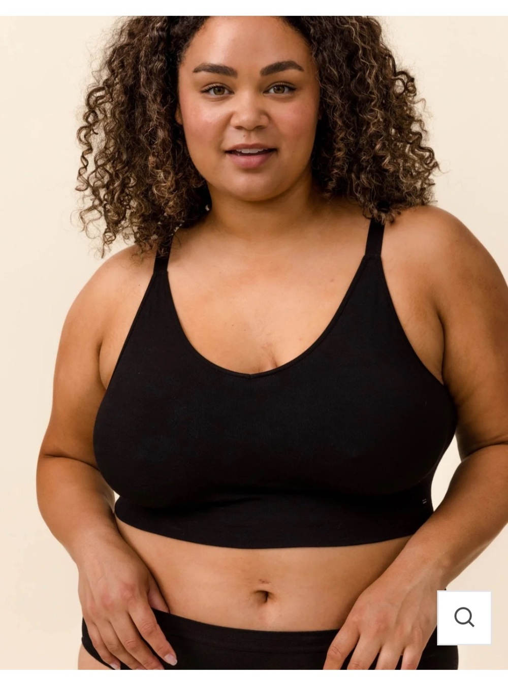 GUC Branwyn Black Wool Essential Busty Bra Bralette with Adjustable Straps - Picture 13 of 15